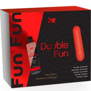 DOUBLE FUN KIT CON BALA VIBRADORA Y GEL DE MASAJE FRESA