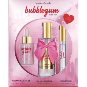 INDISCRETS BUBBLEGUM PLAY KIT CON ACEITE GEL & BRILLO DE LABIOS
